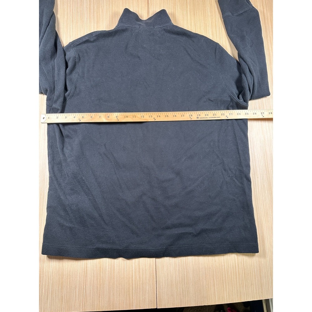 Polo Ralph Lauren Estate Rib Sweatshirt‎ Mens XL  Black Side Slit Quarter Zip - Picture 5 of 5
